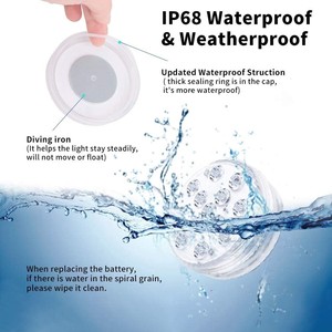IP68 RGB LED Fish <strong>Bathing</strong> Landscape Fountain Pond Vase <strong>Light</strong> for Swimming Pool 3 AAA Battery ABS Material Pool <strong>Lights</strong> - Product Image 6