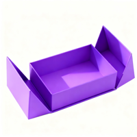 Design haut de gamme personnalisé Boîte en papier à double porte incrustée de cartes en or avec fermeture magnétique en carton rigide recyclable et plastification mate