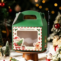Boîte de décoration rectangulaire portable en carton blanc pour fruits, idéale pour les cadeaux de Noël, sac à bonbons créatif haut de gamme pour enfants