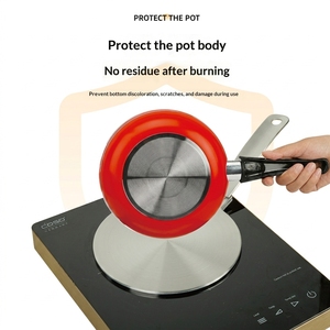 Diffuseur de Chaleur en Acier Inoxydable <span class=keywords><strong>Plaque</strong></span> <span class=keywords><strong>Adaptateur</strong></span> à <span class=keywords><strong>Induction</strong></span> pour Table de Cuisson avec Poignée Amovible - Product Image 5