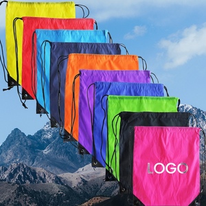 กระเป๋าเป้ผ้าโพลีเอสเตอร์แบบหูรูดทำจากโพลีเอสเตอร์สำหรับเล่นกีฬายิมกระเป๋าแบรนด์ที่กำหนดเองได้ - Product Image 5