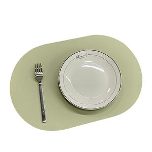 Salvamanteles Rochester Street Teardrop de color sólido, antideslizante, de cuero, de 12x9 pulgadas, para uso doméstico, hotelero y en restaurantes occidentales. - Product Image 1