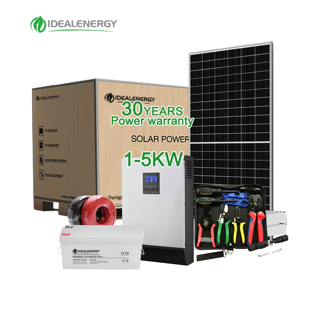 IDEAL ac off grid solar panel home plant system 1k 2k 3k 4k 5k watt set kit