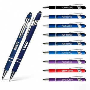 Stylos à bille publicitaires de luxe en métal personnalisés avec logo d'entreprise pour cadeaux promotionnels en gros - Product Image 1