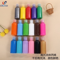 60ml Verser la peinture fluide unique dessin ensemble Verser la peinture acrylique cuir peintures pour Art ours toile