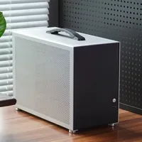 Boîtier PC portable de jeu en aluminium métallique D3 14.7L Mid Tower Mini-ITX 340mm GPU ATX PSU 240/280mm AIO Type C