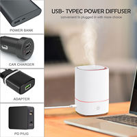 Mini humidificateur USB coloré et élégant pour bureau, alimenté par USB-C, petit diffuseur d'huiles essentielles pour voiture et bureau