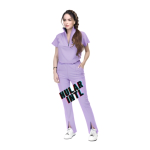 Ensemble de blouses d'infirmière unisexes à manches courtes en Spandex/Polyester imperméable, hauts à haute visibilité en tissu peigné sans couture pour hôpital - Product Image 1