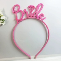 Serre-tête en plastique pour mariée, accessoires de coiffure, serre-tête coloré pour future mariée, couronne, bandeau, fournitures de fête