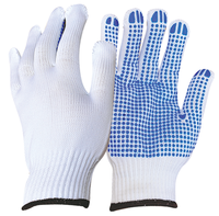 Gants tricotés en coton blanc 100% de calibre 10 avec demi-revêtement en nitrile Gants de sécurité de protection pour usage industriel