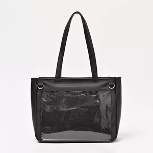 Sac de shopping de grande capacité, simple, japonais <span class=keywords><strong>et</strong></span> coréen, mignon, transparent, petit, frais, durable, avec logo personnalisé - Product Image 2
