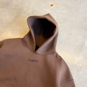 Sweat à capuche pour homme de haute qualité, coupe ample et oversize, vert, 500gsm 600gsm, avec logo personnalisé du fabricant pour marque de vêtements - Product Image 4