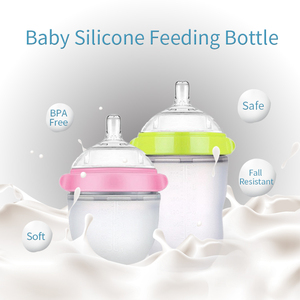Biberons en Silicone <span class=keywords><strong>Anti</strong></span>-ride pour bébés, 150ml, sans BPA, produit de qualité alimentaire, vente en gros, livraison gratuite - Product Image 4