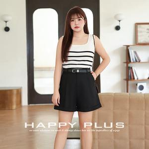 ชุดเสื้อชีฟองสำหรับผู้หญิงของรันฉี พร้อมเสื้อกล้ามลายทางและกางเกงขาสั้นเอวสูง ชุดลำลองสามชิ้นไซส์ใหญ่ รุ่น N8670 - Product Image 2