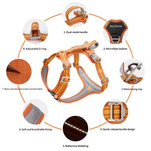 Harnais de poitrine pour grand chien, anti-explosion, réfléchissant, résistant à l'usure, en nylon, double usage, sport, mode, pour utilisation en extérieur - Product Image 5