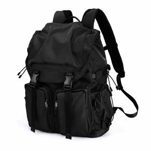 Sac à dos d'affaires pour ordinateur portable, de voyage quotidien, de collège, en polyester, avec fermeture éclair vintage, motif de lettres, imperméable, de luxe personnalisé - Product Image 1