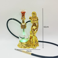 Chicha de luxe de style divin arabe, élégante et haut de gamme, avec éclairage LED, pour salon, bar, fête, rassemblement social en intérieur
