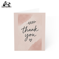 Tarjetas de Felicitación y Agradecimiento Elegantes de Alta Calidad, Impresas a Mano en Papel, con Letras Personalizadas, con Forma de Corazón, para Cumpleaños y Festivales
