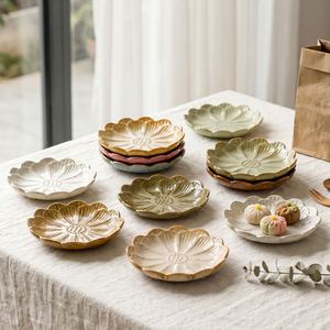 Ceramic Taste Dish for Restaurant Flower Shape Porcelain Nut Saucer <b>Small</b> Plate Mini Soy Sauce Seasoning Tableware Supplies - Product Image 1