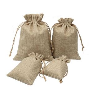 Wholesale Customized Sisal Jute Bag 100% Jute Material Drawstring Burlap Pouch Jute Sack Bags - Product Image 2