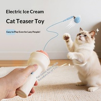 Lanceur de balles interactif électrique pour chat, jouet anti-ennui en polyester, fonctionnant sur piles recyclables