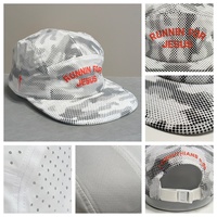 Gorra Ligera de 5 Paneles para Senderismo, Protección Solar, Secado Rápido, Transpirable, con Logotipo Personalizado, para Campamento y Running
