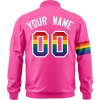 Blouson Bomber Personnalisé Léger Coupe-Vent Entièrement Zippé avec Nom et Numéro Brodés Unisexe Adulte Décontracté Printemps