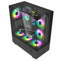 Nouveau Design ATX RGB Gaming Desktop Panoramique verre trempé Computer Case & Tower Verre trempé Pleines tours