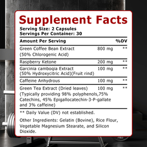Cápsulas Ultra de Cetona de Frambuesa de Marca Privada con Extracto de Grano de Café Verde, Suplemento Dietético de Cetona de Frambuesa para Apoyo al Fitness - Product Image 2