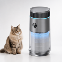 Purificateur d'air intelligent pour animaux de compagnie USMILEPET, purificateur d'air pour chats et chiens, système de retour d'air infini / système de flux d'air infini, contrôle par application WiFi