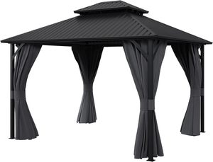 Gazebo à <span class=keywords><strong>toit</strong></span> rigide 12x14 avec <span class=keywords><strong>toit</strong></span> en acier galvanisé double - Product Image 2