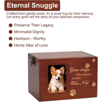 Urnes funéraires en bois pour chiens et chats avec cadre photo personnalisé pour cendres de chat et de chien