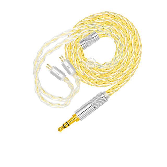 High Quality 3.5MM HIFI Upgrade Earphone Silver MMCX Cable