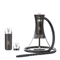 Accessoires de Fumée Chicha Électrique LED Écologique Portable, Bol à Narguilé en Acier Inoxydable, Capsule sans Charbon, Non Toxique