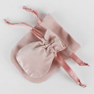 Sacs cadeaux en velours avec cordon de serrage, pochettes à bijoux, sacs pour cadeaux de mariage, écologiques, couleur personnalisée, 13,5x31cm - Product Image 6