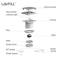 Ventilateur d'extraction avec fixation murale, Ventilateur d'extraction, 100mm, aspirant, 5 pouces, livraison gratuite