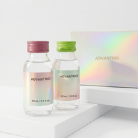 Nouvelle bouteille en verre ronde de 60 ml, personnalisée, imprimée, vide, pour sirop d'érable, avec bouchon en aluminium