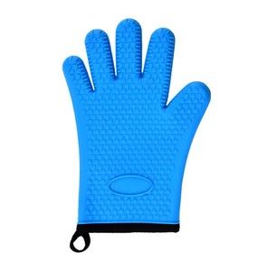 Guantes de silicona antideslizantes personalizados al por mayor, guantes de algodón para protección contra alimentos calientes, protectores de olla resistentes al calor para horno y microondas - Product Image 1
