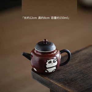 Msh Hồng Táo gai Red Hand Painted <span class=keywords><strong>Panda</strong></span> nồi hộ gia đình gốm <span class=keywords><strong>Kung</strong></span> <span class=keywords><strong>Fu</strong></span> ấm trà - Product Image 6