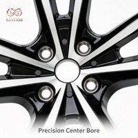 Jantes en alliage forgé monobloc LinTide Factory Direct 19 pouces, légères, usinées CNC, à double rayon fendu, noir brillant