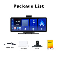 Moniteur Tactile de Voiture IPS de 10,26 Pouces avec Caméra DVR 1080P, Écran Combiné Android Auto Carplay et Projection Téléphonique