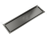 Ensemble de salle de bain intégral en acier inoxydable 304 brossé 24 pouces de long salle de bain drain linéaire Invisible sortie verticale douche drain de sol
