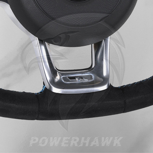 Volant en cuir Alcantara compatible avec Volkswagen Golf 7 7.5 8 GTI <span class=keywords><strong>R</strong></span> <span class=keywords><strong>Line</strong></span> Polo Passat CC <span class=keywords><strong>Tiguan</strong></span> L GTE GTD Scirocco - Product Image 4