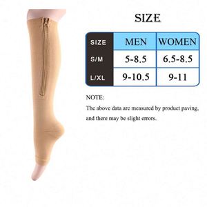 Chaussettes <span class=keywords><strong>de</strong></span> compression unisexe d'automne avec fermeture éclair, design 'Sleeping Beauty' pour des jambes affinées, tricotées, à bout ouvert, montantes, avec logo sur le bord du mollet et semelle - Product Image 6