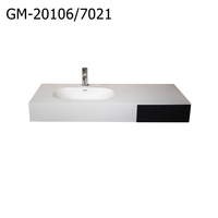 Design moderne, petit lavabo vasque mural en pierre artificielle, lavabo monotrou pour montage sur robinet, tiroir pour salle de bain, chambre à coucher