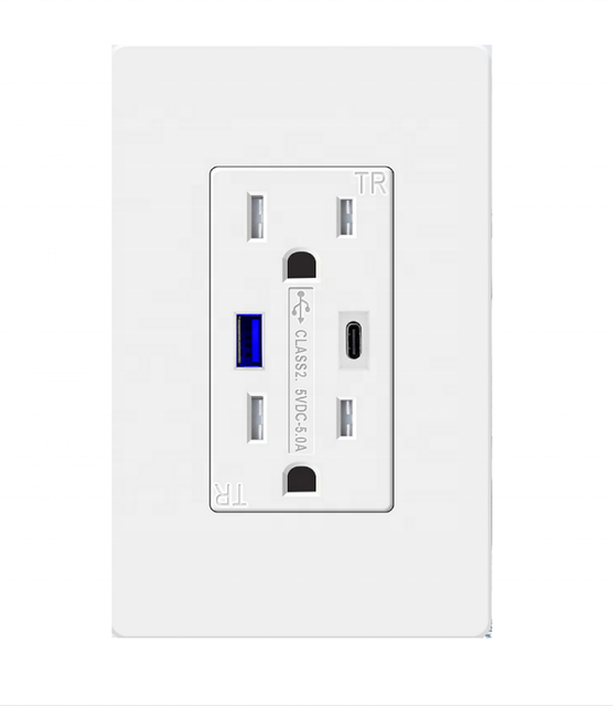 Shanghai Linsky 15A 5.0A Type A+C USB Wall Socket Receptacle 125V for for