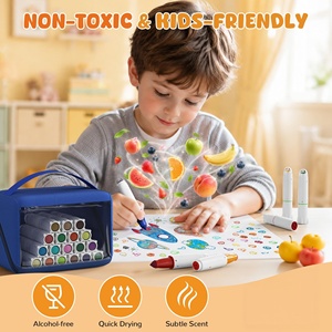 24 36 Colors Washable Markers <b>Pen</b> Art Kids Drawing Toy Dual Tips Watercolor <b>Pen</b> Set Colored Markers for Kids Drawing - Product Image 3