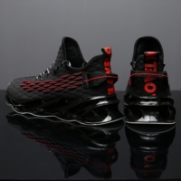Baskets montantes respirantes brodées à lacets pour hommes, nouvelles chaussures de course décontractées tendance