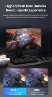 Câble DP Premium DP2.1 80 Gbps 16K/60HZ 8K/240HZ 4K/480HZ HDR HDCP DSC 1.2A Freesync G-sync pour carte graphique et moniteur DP 2.1