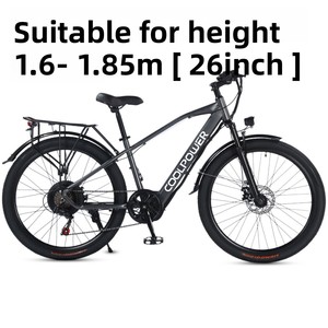Bicicleta de Montaña Cool Run de 26 Pulgadas, Batería de Litio de 36V, Ligera, Unisex, Lista para el Traslado Diario, 7 Velocidades, Suspensión Delantera M8 7-Spee - Product Image 1